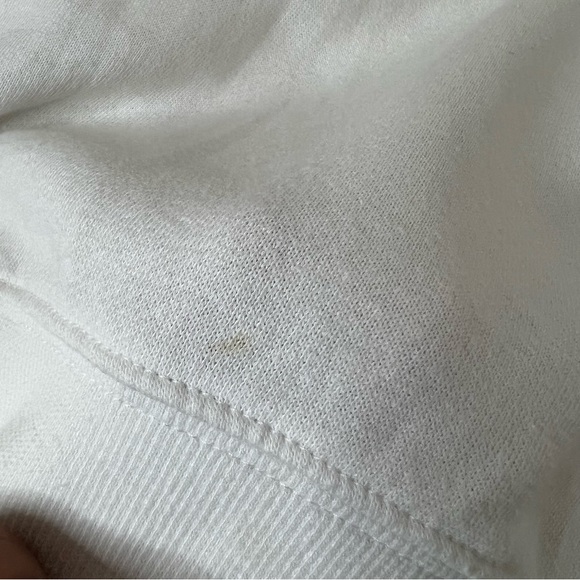 CUTE Crop White Pullover Sweatshirt size XS - Picture 4 of 5